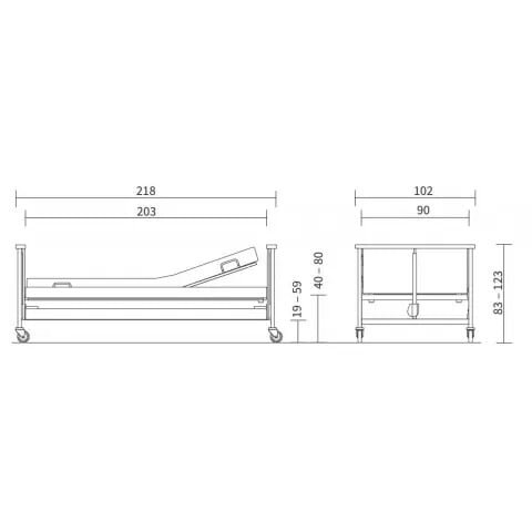 Pat Electric Medical cu telecomanda, reglabil pe inaltime si pe sectiuni